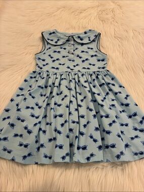 Rachel Riley Light Blue Dress with Dark Blue Sunglasses Print